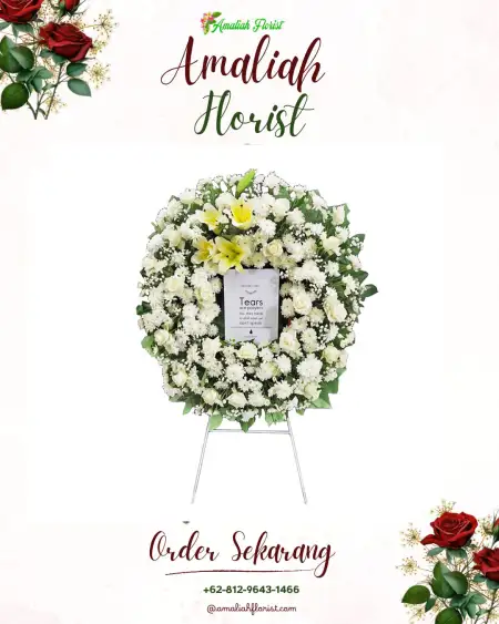 Krans Bunga Duka Tempelan